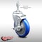 Service Caster 5 Inch SS Blue Polyurethane Swivel 3/8 Inch Threaded Stem Caster with Brake SCC SCC-SSTS20S514-PPUB-BLUE-TLB-381615 - alternate 3